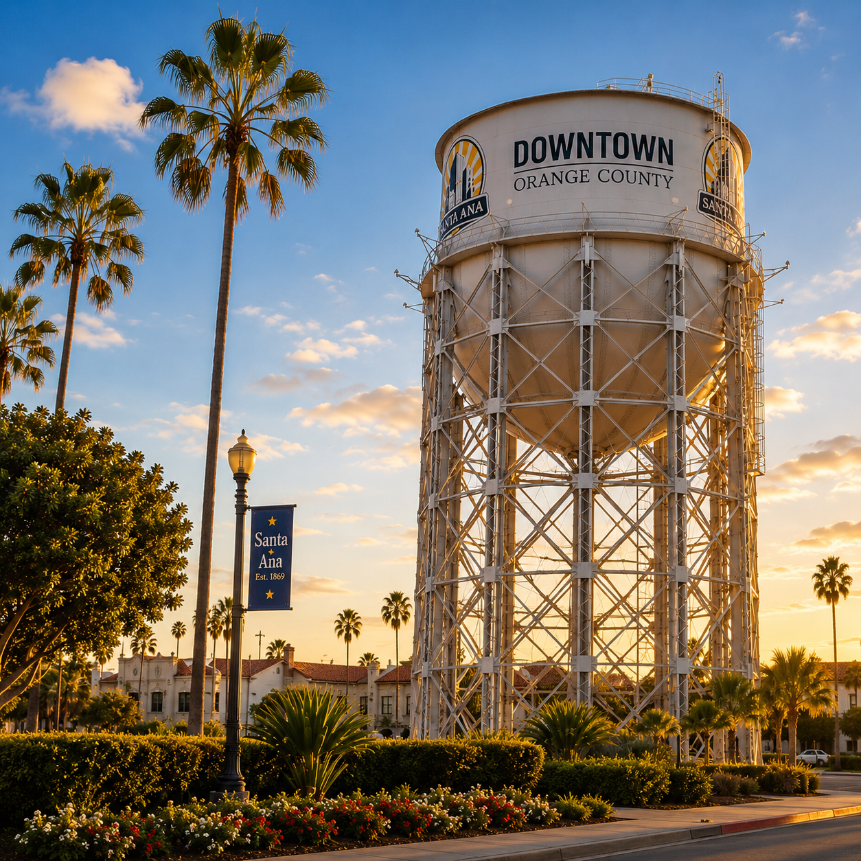Torre de agua de Downtown Santa Ana, Orange County